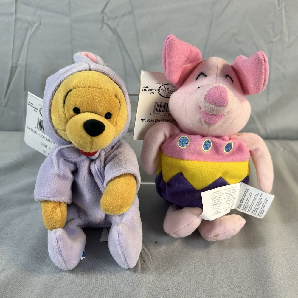 Winnie The Pooh‎ Piglet Easter Plush Disney Store Mini Bean Bag Set